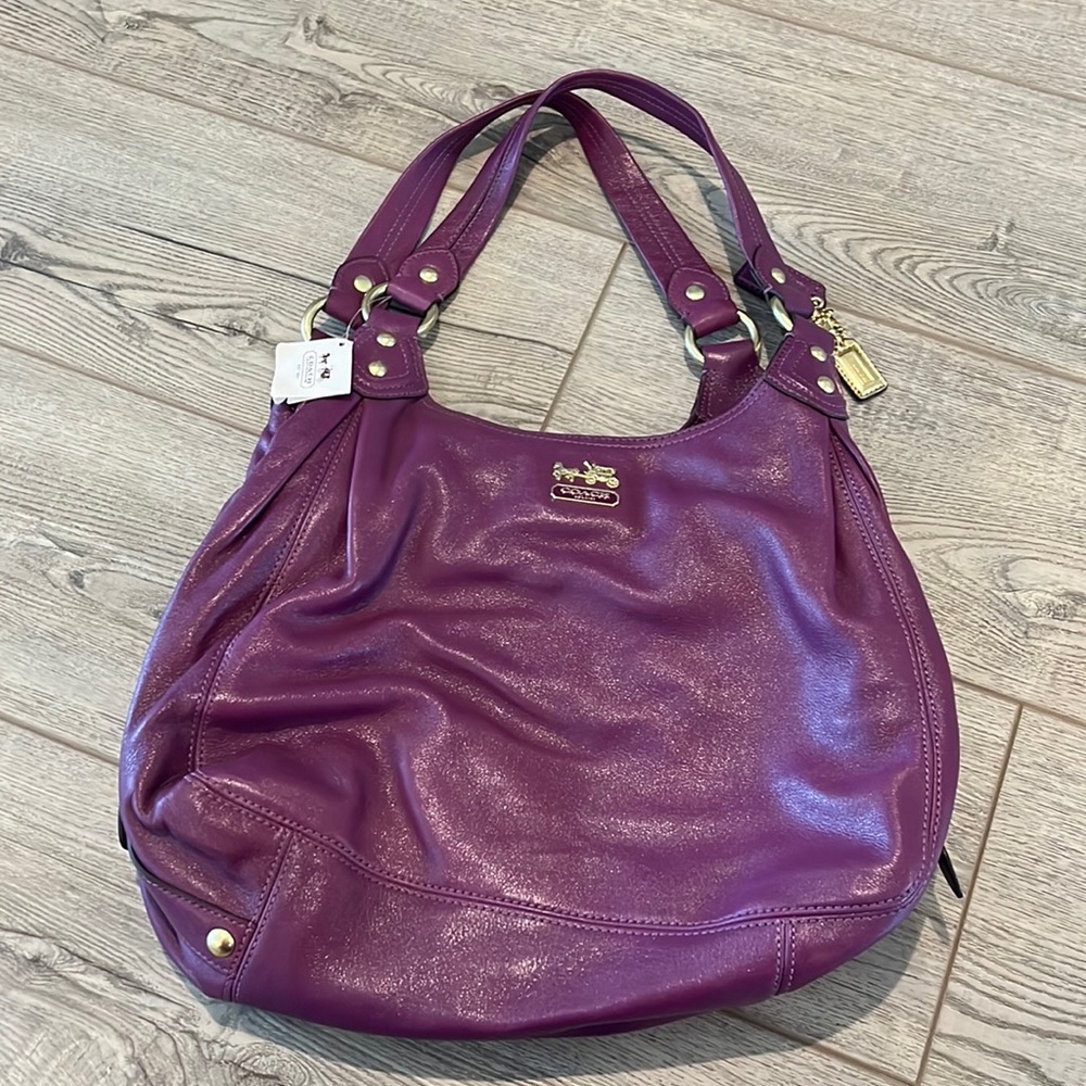 Coach Madison Maggie bag in Plum